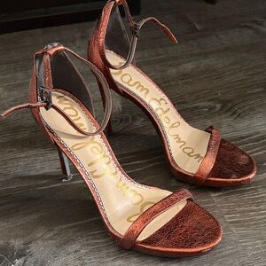 Sam Edelman Metallic Brown Heels